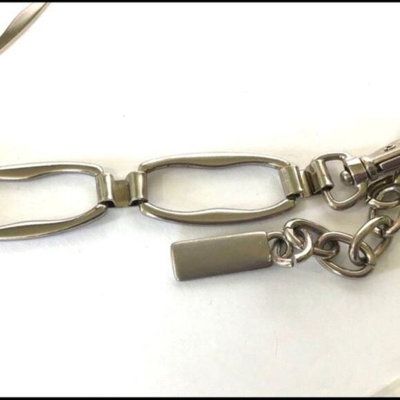 Women's Silver Retro Funky Metallic Flexible Lightweight Chain Belt 36”-43” - Picture 4 of 5